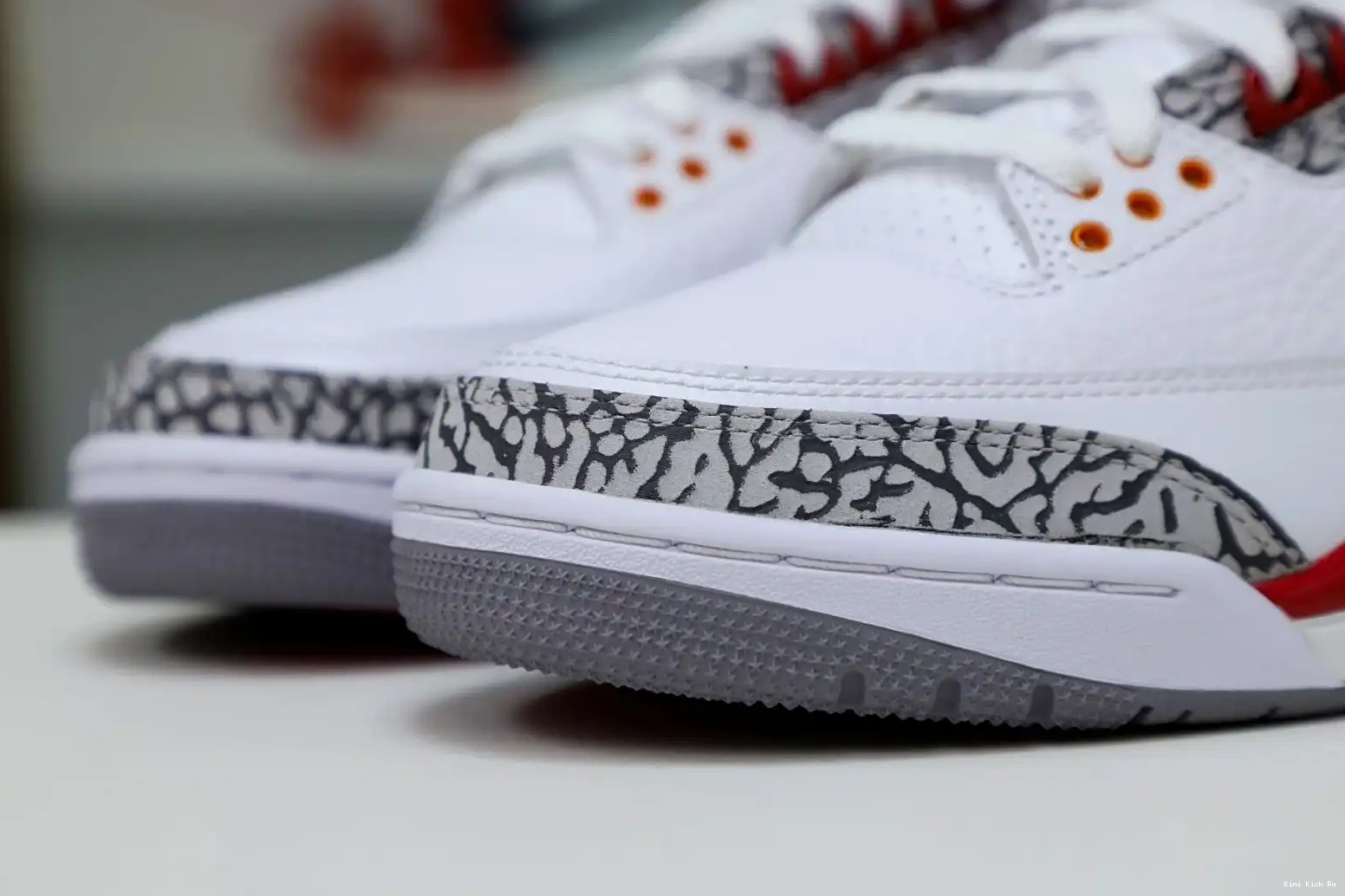Cardinal  Red(CT8532-126） Air Jordan Retro 3 Kimikick 0627